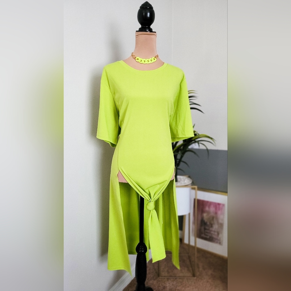 Neon Longline Split Tunic - Picture 3 of 4